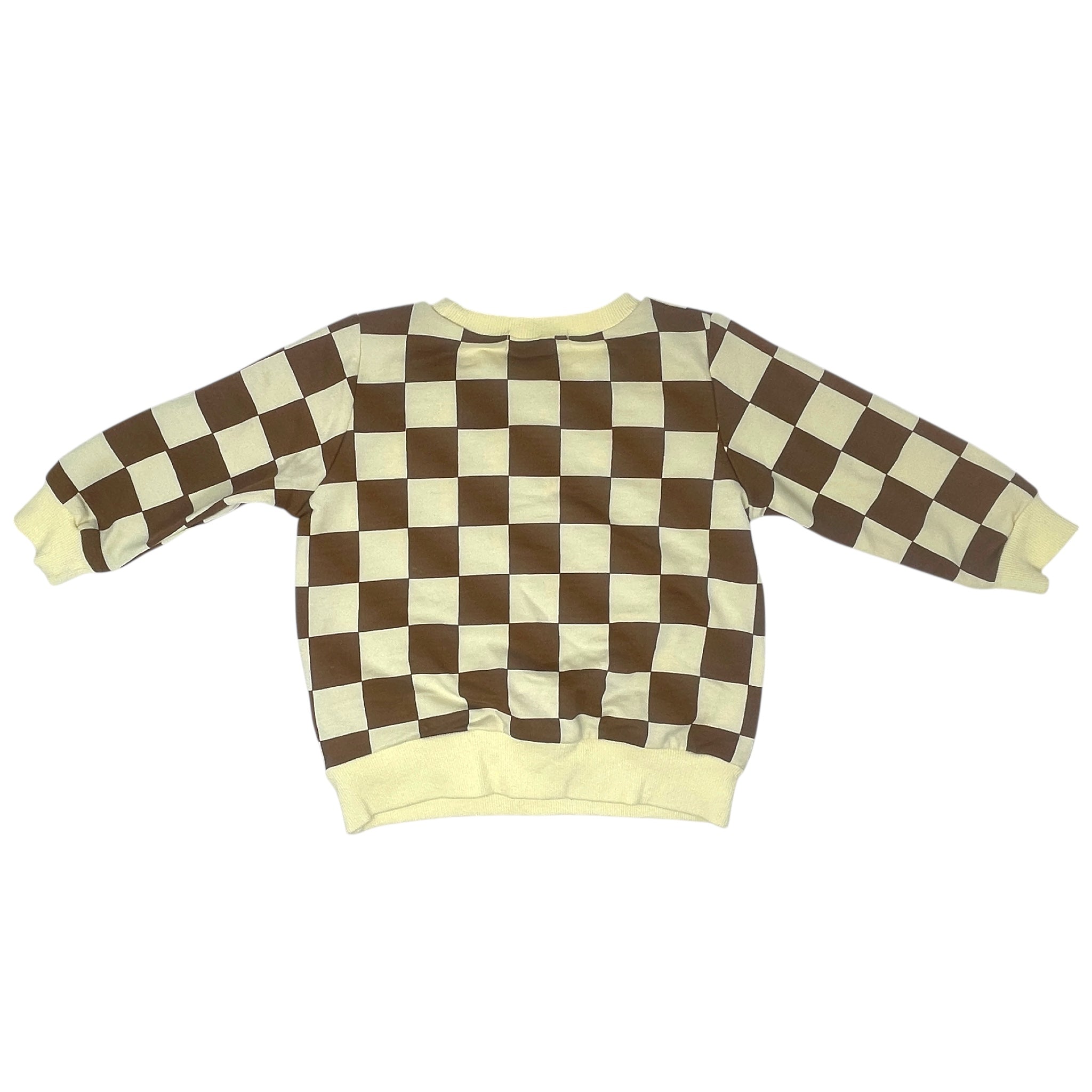 Brown/Cream Checker Crew Size 2