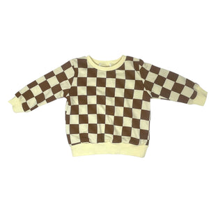 Brown/Cream Checker Crew Size 2