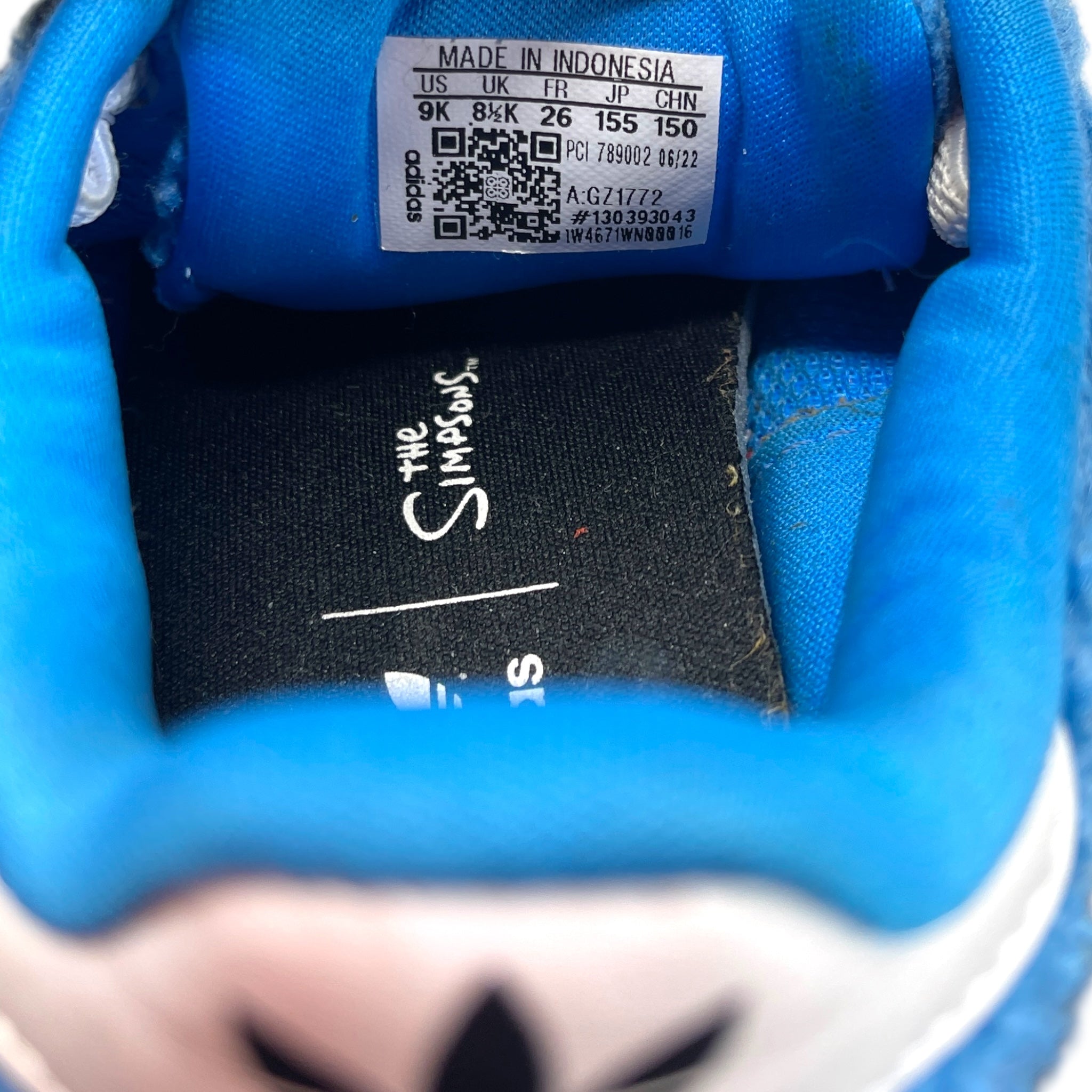 Blue Marge Simpson Adidas Size 9k