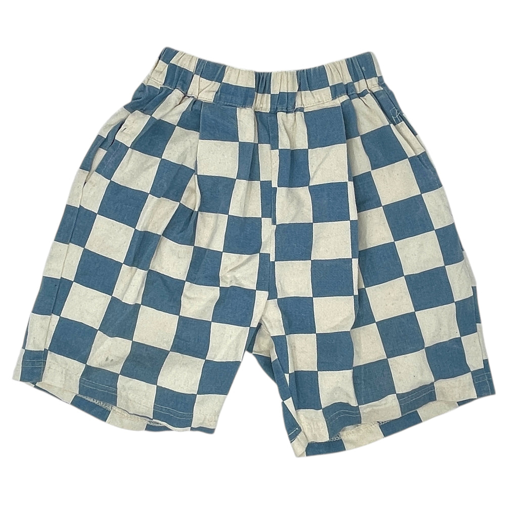 BLUE CHECKER SHORTS SIZE 3