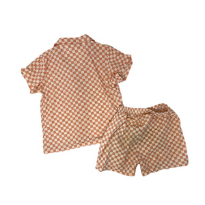 Pink Checkered Set Size 4Y