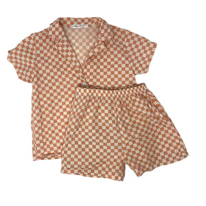 Pink Checkered Set Size 4Y