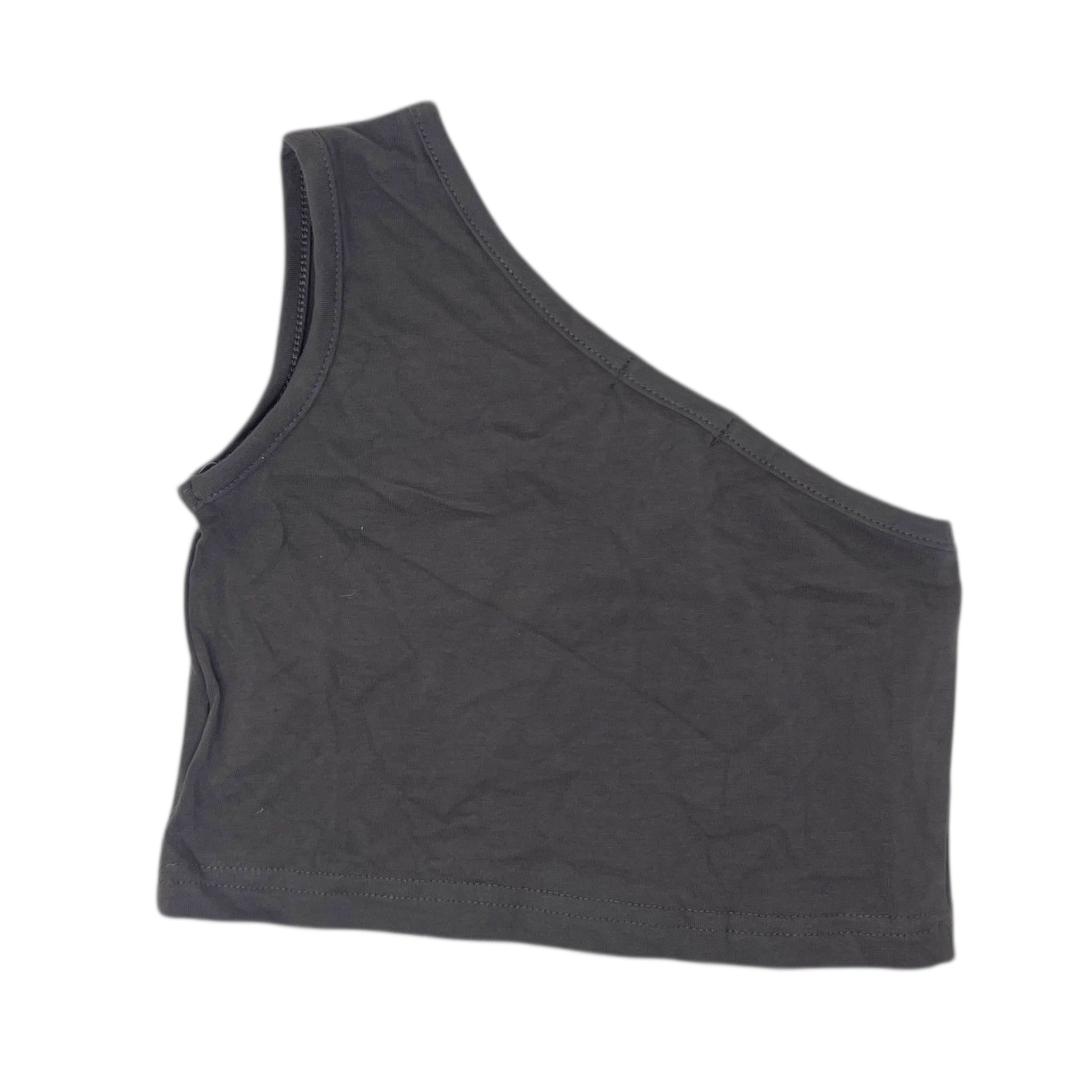 Grey One shoulder Crop Top size 2Y