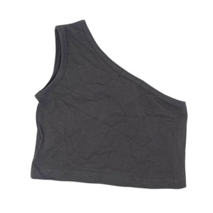 Grey One shoulder Crop Top size 2Y