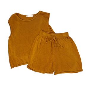 Knitted two piece Terracotta Set size 2Y