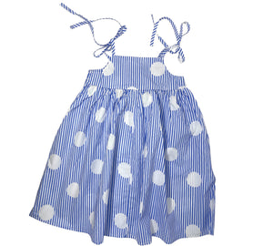 Polka Dots and stripes Dress Size (2-8Y)