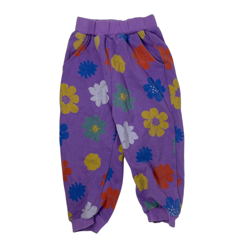 Purple Flower pants Size 2Y