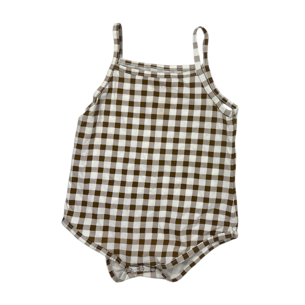 Brown/ white Onesie Size 6-12M