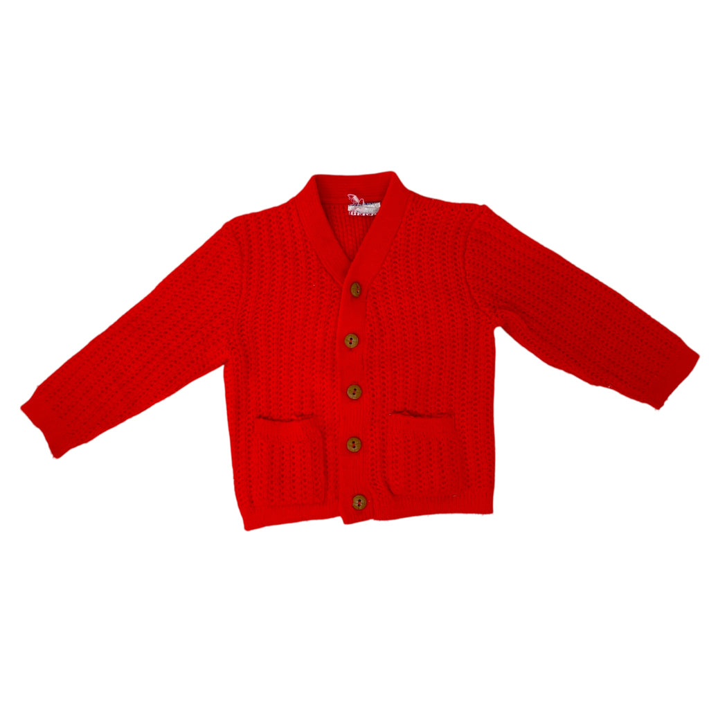 Vintage Red Knitted Sweater Size 1Y