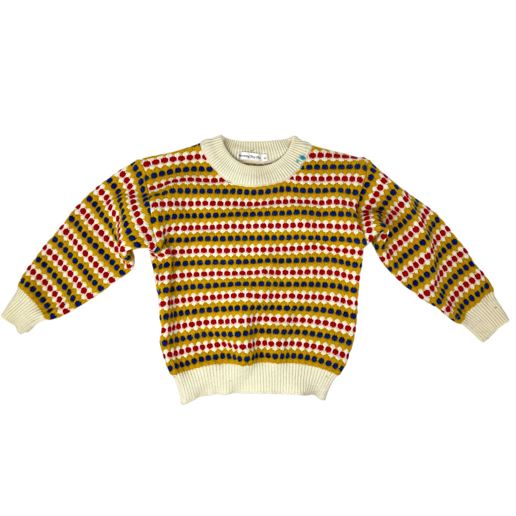Yellow/Red Knitted Sweater Size 5Y