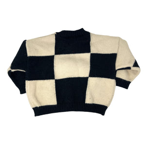 Black/Cream Checker sweater Size 3Y