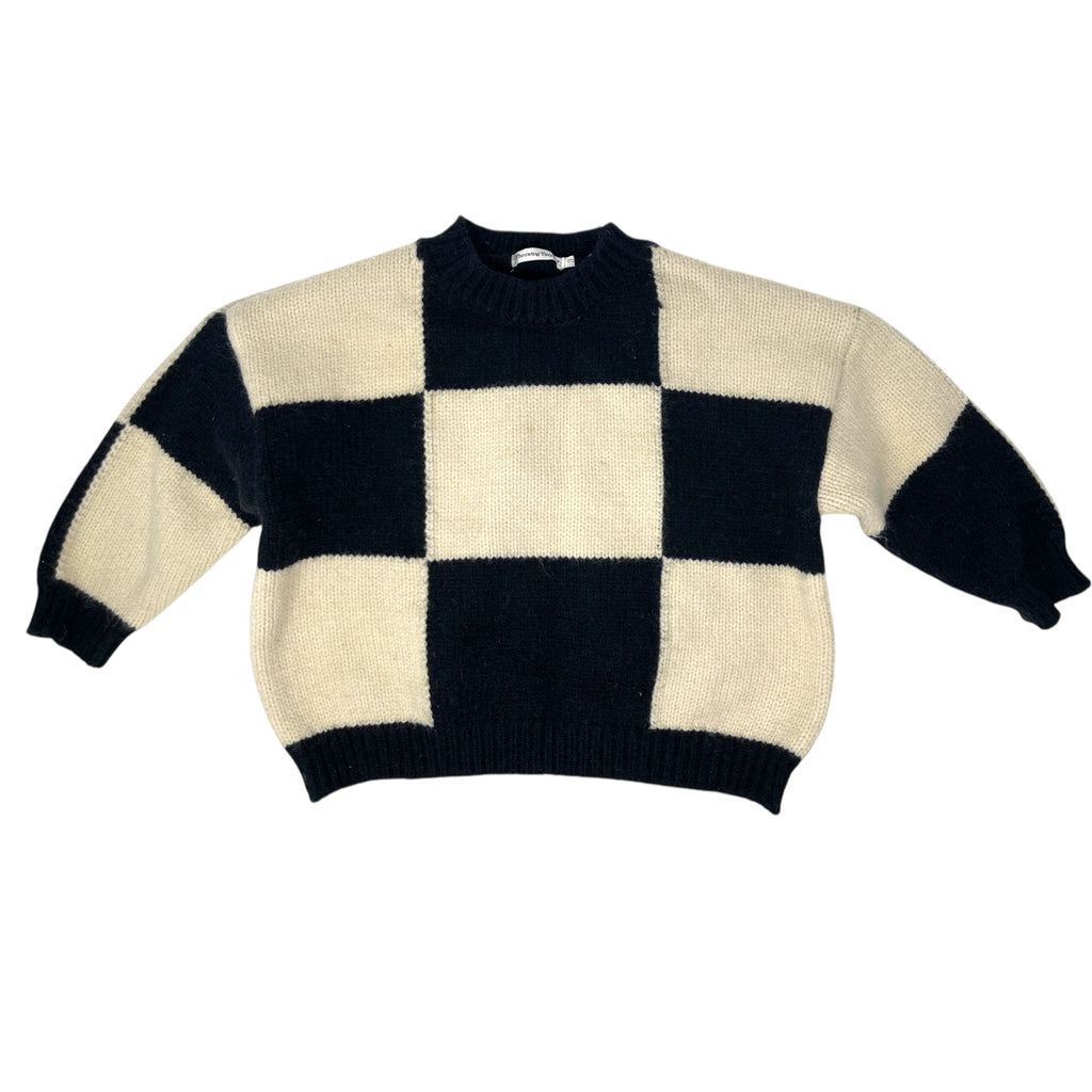 Black/Cream Checker sweater Size 3Y