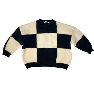 Black/Cream Checker sweater Size 3Y
