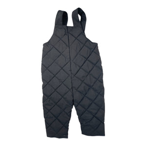Black Quilted Overalls 4Y