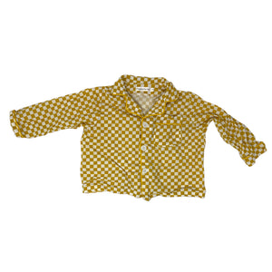 Yellow Checker PJ's Size 2Y