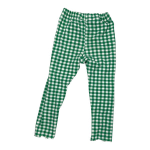 Green/ White Leggings 2Y