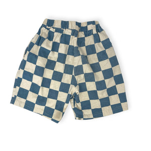 BLUE CHECKER SHORTS SIZE 3