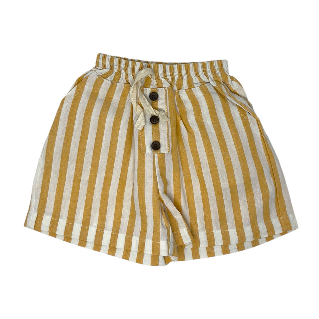 Yellow Stripe Shorts size (6-12/5Y